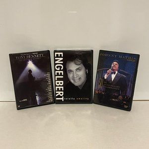 JOHNNY MATHIS, ENGELBERT & TONY BENNETT/LOT OF 3 DVD'S/Preowned